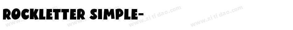 Rockletter Simple字体转换